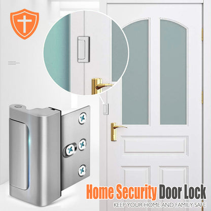 800 LBS Heavy Duty Home Security Door Lock | Anti-Break Inward Opening Door Lock with Reinforced Lock Cylinder