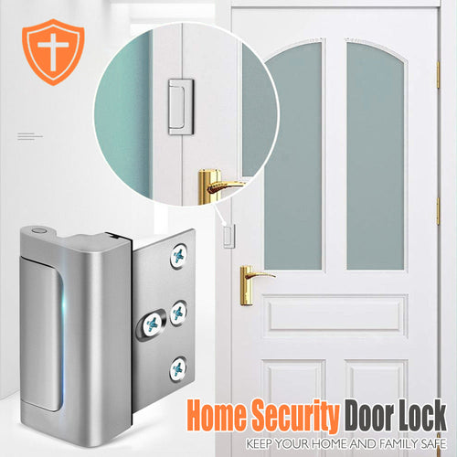 800 LBS Heavy Duty Home Security Door Lock | Anti-Break Inward Opening Door Lock with Reinforced Lock Cylinder
