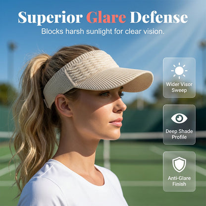 Women's Breathable Knit Sun Visor Hat