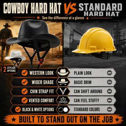 Western Cowboy Hard Hat - Safety Helmet for Men