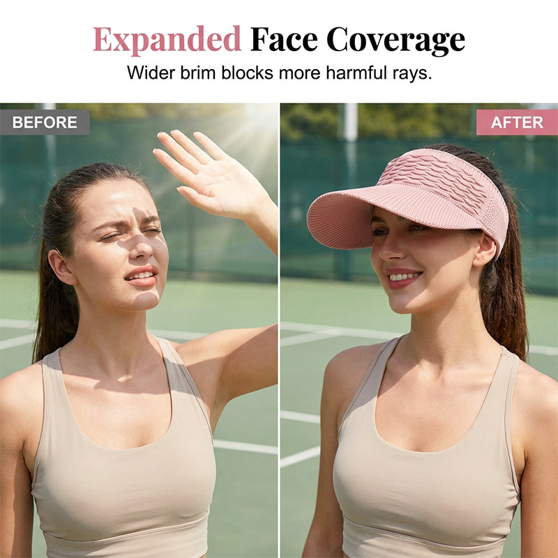 Women's Breathable Knit Sun Visor Hat
