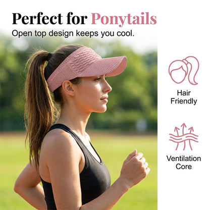 Women's Breathable Knit Sun Visor Hat
