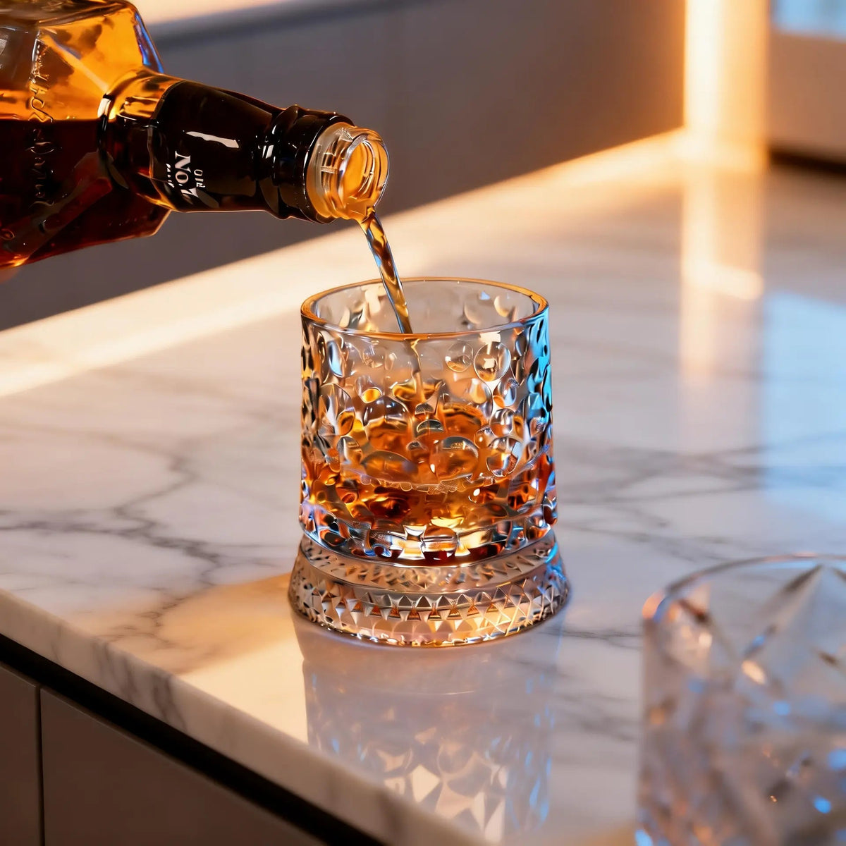 Luxury 360° Spinning Star‑Cut Crystal Glass, Rotating Stress‑Relief Whiskey & Wine Glass, Elegant European Barware Gift