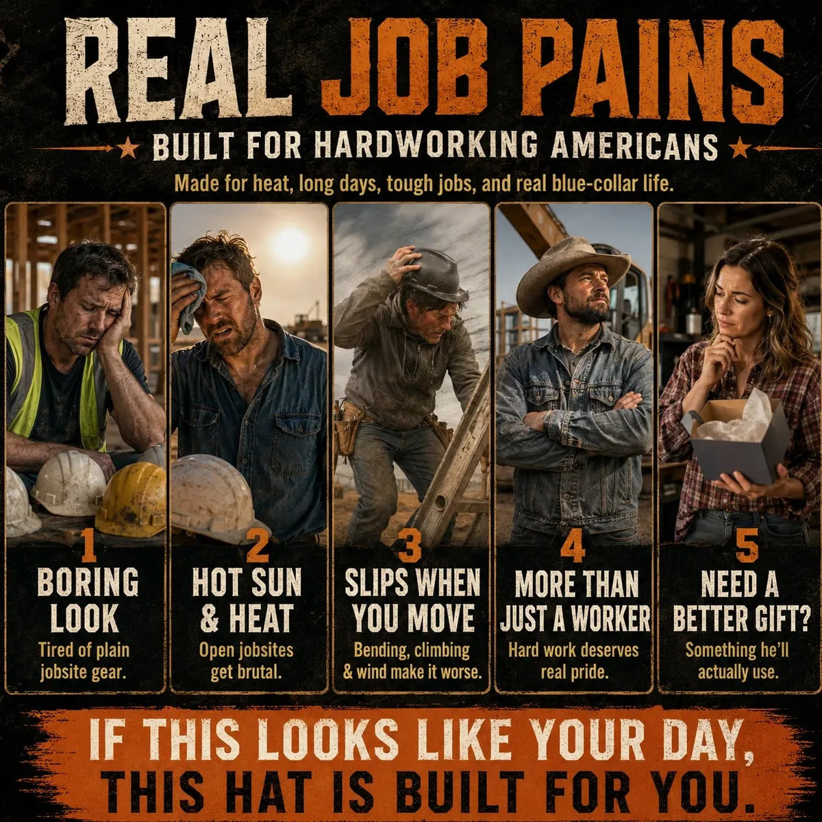 Western Cowboy Hard Hat - Safety Helmet for Men