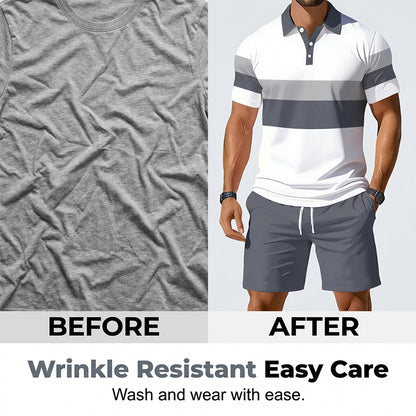 📢📢 -60% ⏰ Men's two-piece set: shirt and shorts