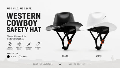 Western Cowboy Hard Hat - Safety Helmet for Men