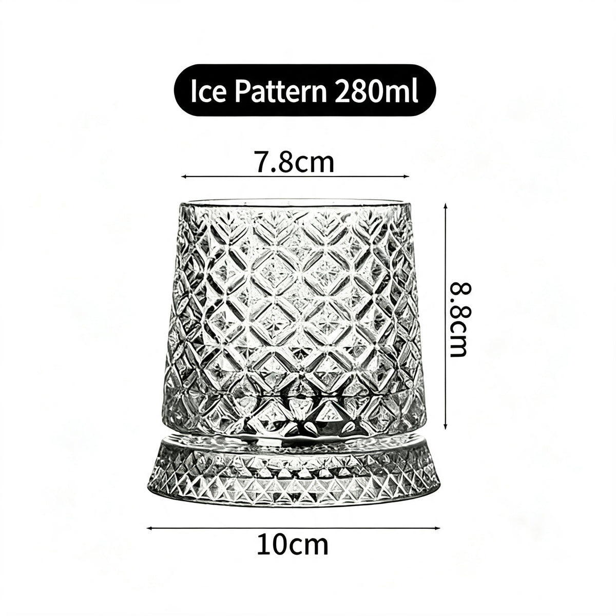 Luxury 360° Spinning Star‑Cut Crystal Glass, Rotating Stress‑Relief Whiskey & Wine Glass, Elegant European Barware Gift