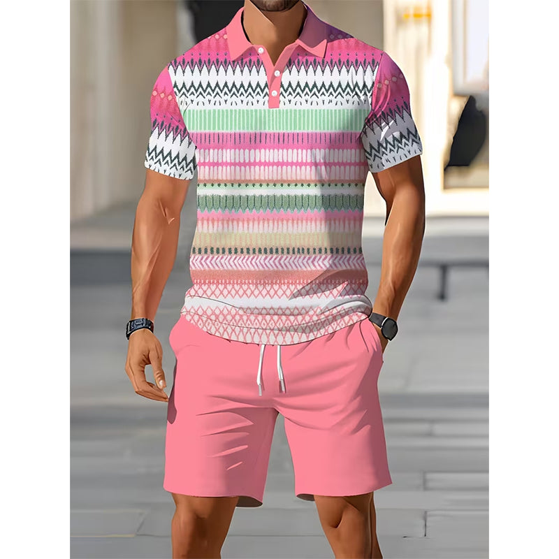 📢📢 -60% ⏰ Men's two-piece set: shirt and shorts