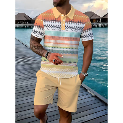 📢📢 -60% ⏰ Men's two-piece set: shirt and shorts