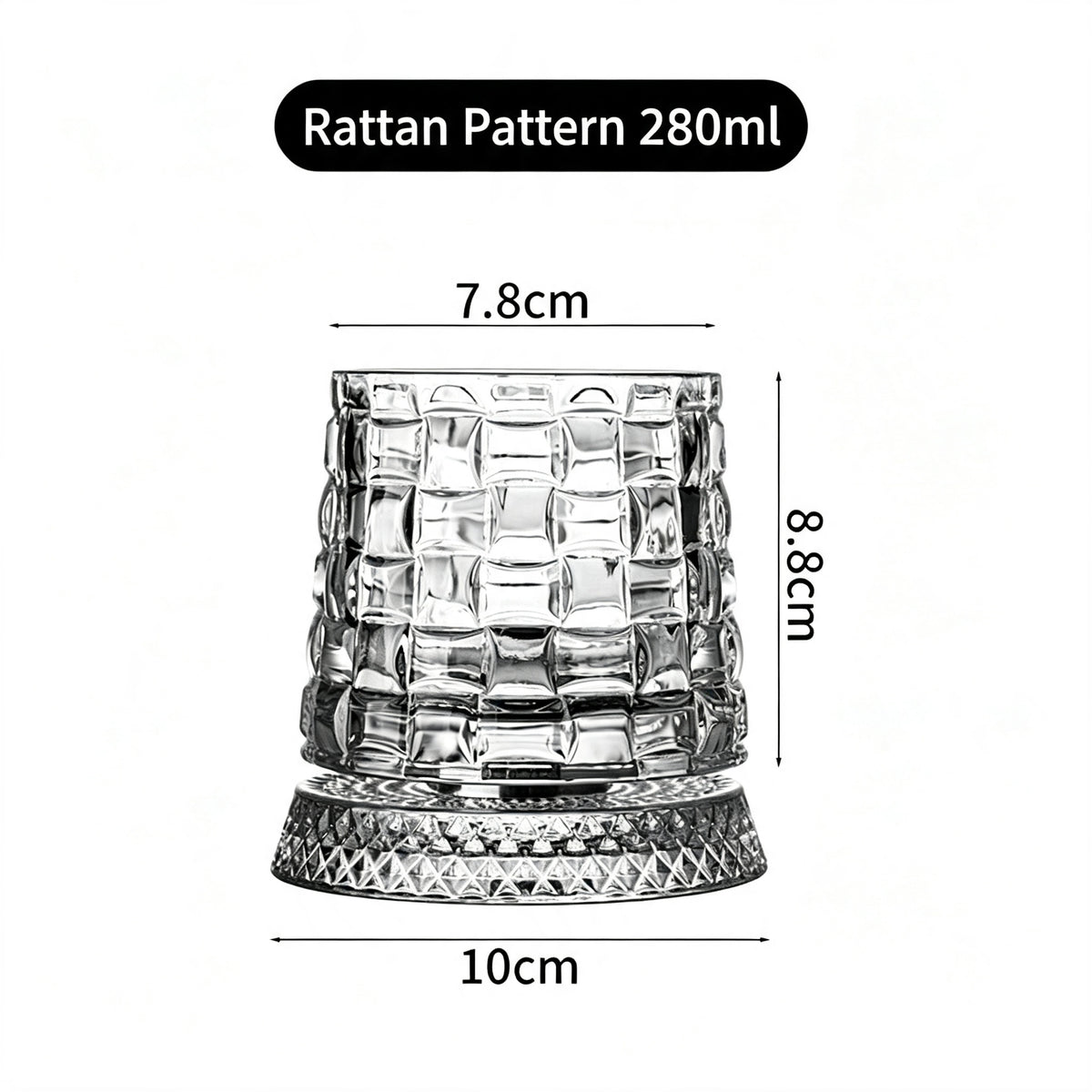 Luxury 360° Spinning Star‑Cut Crystal Glass, Rotating Stress‑Relief Whiskey & Wine Glass, Elegant European Barware Gift