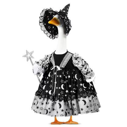 Halloween Porch Goose Outfit fit 23 inch Goose, Lawn Porch Goose Clothes Clothing Fall Halloween Outfit for Outdoor Patio Yard Lawn Art Decoration