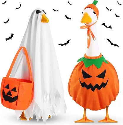 Halloween Porch Goose Outfit fit 23 inch Goose, Lawn Porch Goose Clothes Clothing Fall Halloween Outfit for Outdoor Patio Yard Lawn Art Decoration
