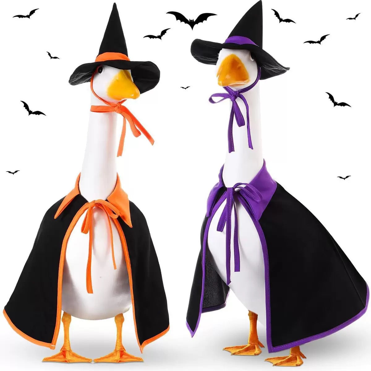 Halloween Porch Goose Outfit fit 23 inch Goose, Lawn Porch Goose Clothes Clothing Fall Halloween Outfit for Outdoor Patio Yard Lawn Art Decoration