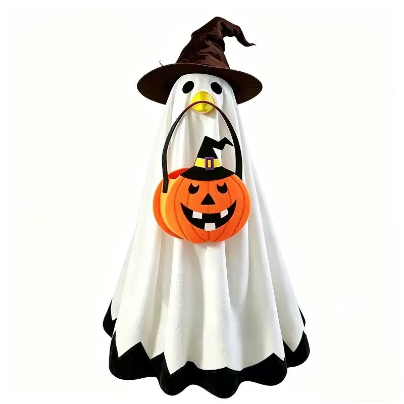 Halloween Porch Goose Outfit fit 23 inch Goose, Lawn Porch Goose Clothes Clothing Fall Halloween Outfit for Outdoor Patio Yard Lawn Art Decoration