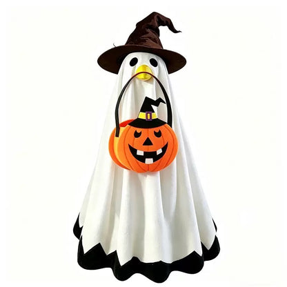 Halloween Porch Goose Outfit fit 23 inch Goose, Lawn Porch Goose Clothes Clothing Fall Halloween Outfit for Outdoor Patio Yard Lawn Art Decoration