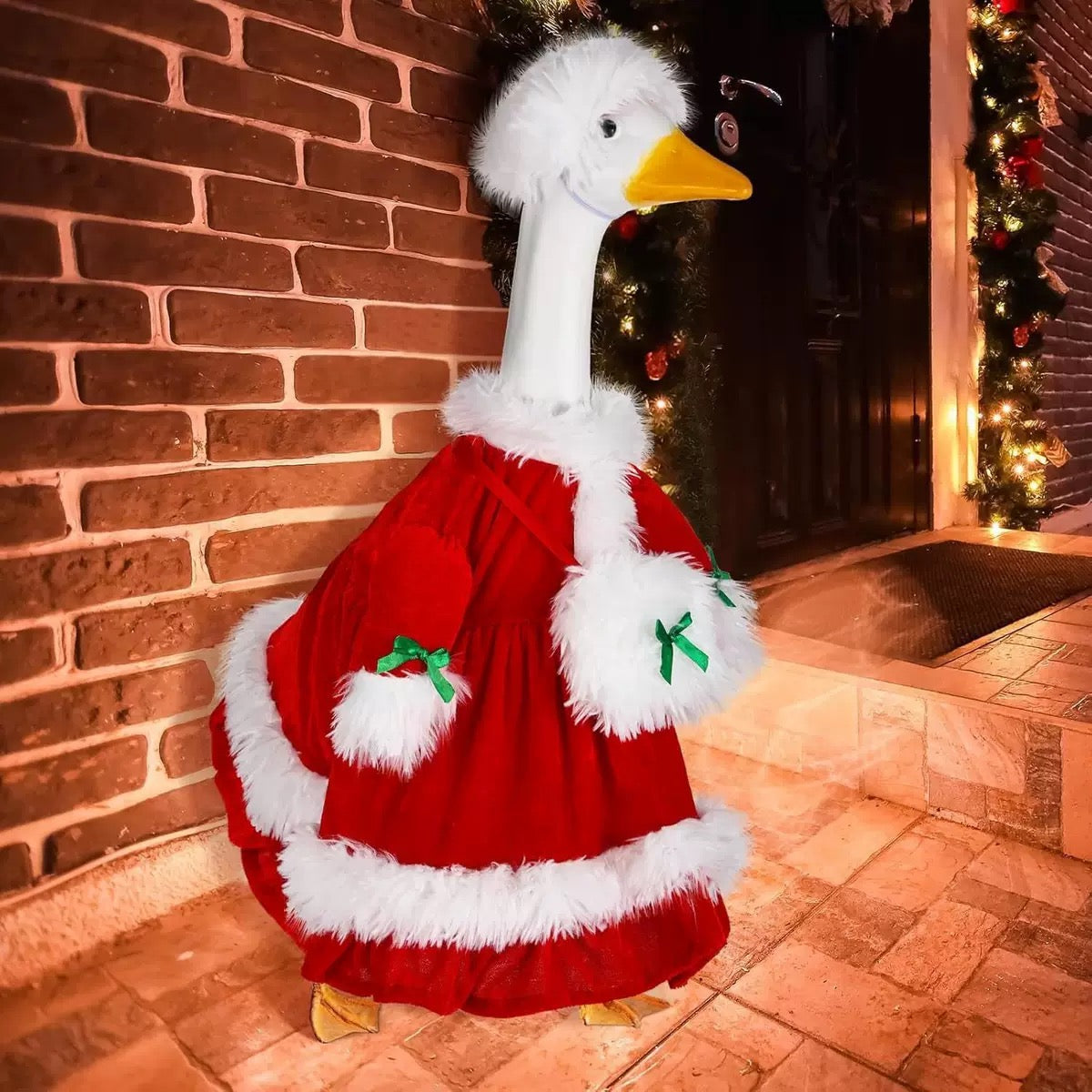 Halloween Porch Goose Outfit fit 23 inch Goose, Lawn Porch Goose Clothes Clothing Fall Halloween Outfit for Outdoor Patio Yard Lawn Art Decoration