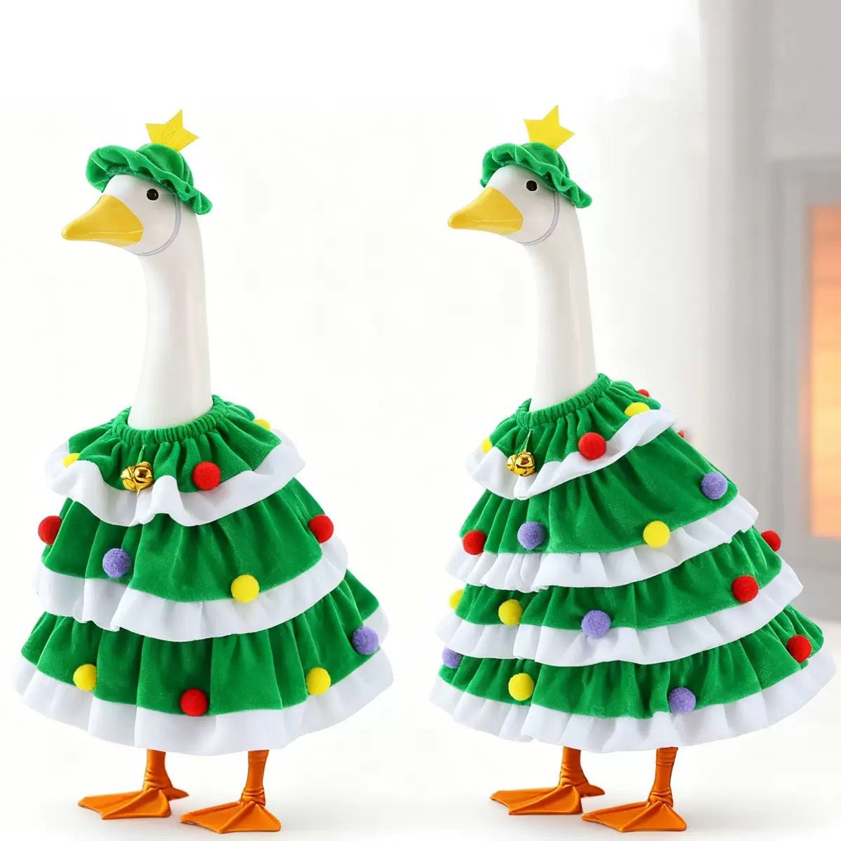 Halloween Porch Goose Outfit fit 23 inch Goose, Lawn Porch Goose Clothes Clothing Fall Halloween Outfit for Outdoor Patio Yard Lawn Art Decoration
