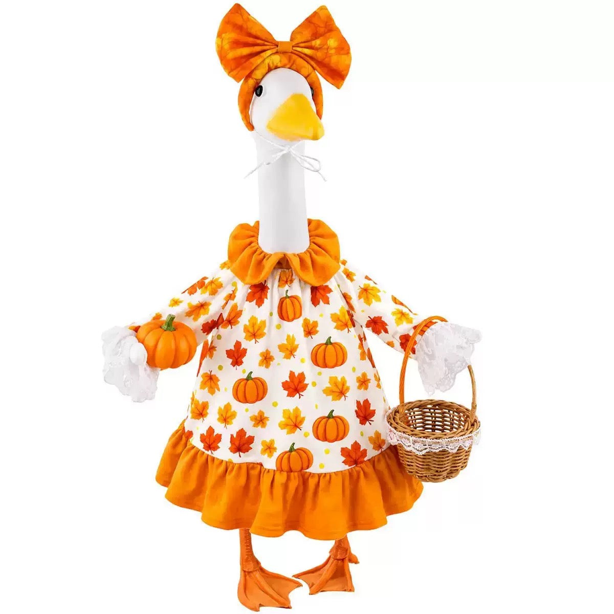Halloween Porch Goose Outfit fit 23 inch Goose, Lawn Porch Goose Clothes Clothing Fall Halloween Outfit for Outdoor Patio Yard Lawn Art Decoration