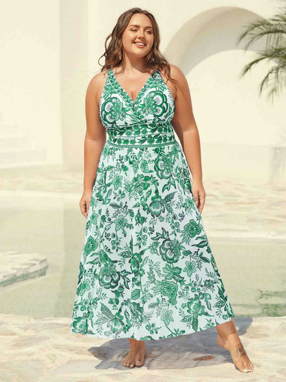 Womens Plus Size Two-Piece Swimsuit [M-6X] Floral Mesh Overlay Tummy Control Swimsuit with Skirt, Elegant Flattering Beach,Spotlight,Summer wins,Deals for you days,summeroutfits,vacationoutfits,bathingsuit,womenset,beachoutfits