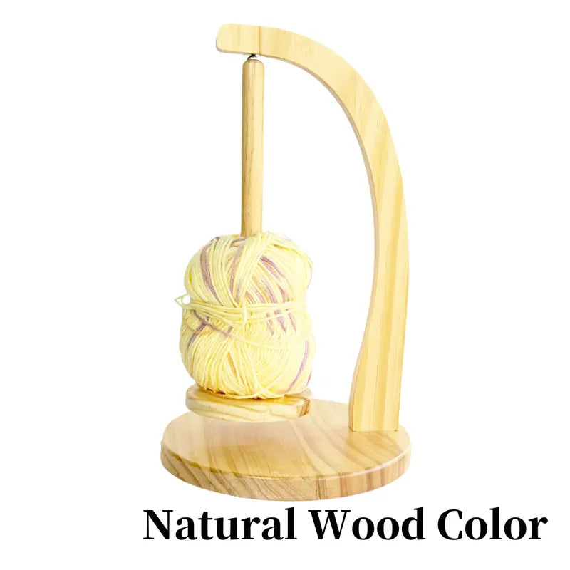 High-Quality Wooden Yarn Ball Winder, Knitting Supplies with Magnetic Feeder & Stable Base, Rustic Look Easy-Assembly Crochet Gift Kit for Knitting & Home Sewing Projects