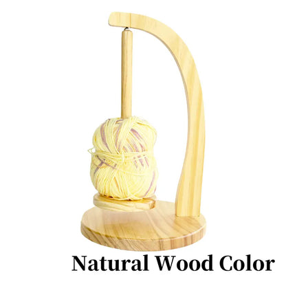 High-Quality Wooden Yarn Ball Winder, Knitting Supplies with Magnetic Feeder & Stable Base, Rustic Look Easy-Assembly Crochet Gift Kit for Knitting & Home Sewing Projects