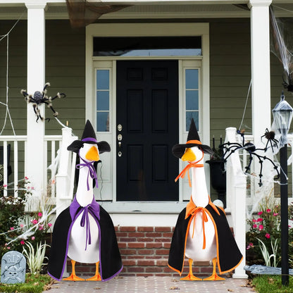 Halloween Porch Goose Outfit fit 23 inch Goose, Lawn Porch Goose Clothes Clothing Fall Halloween Outfit for Outdoor Patio Yard Lawn Art Decoration