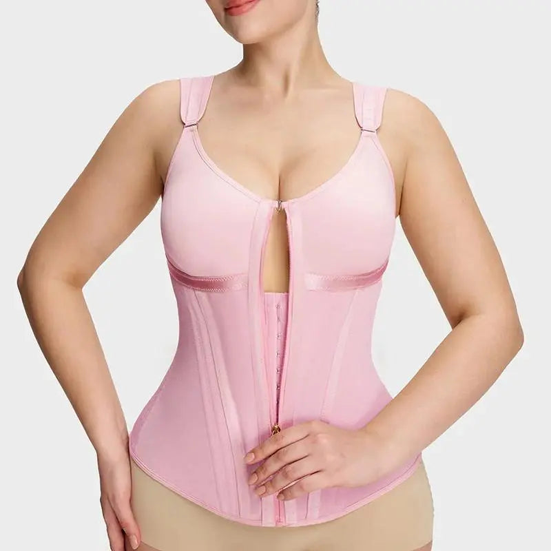 Women's Faja Waist Trainer, Seamless Shapewear Bodysuit with Double-Layer Tummy Control, 17 Steel Bones & Built-in Bra, Bodysuits Shapewear, Double Faja Waist Trainer Shapewear Belts