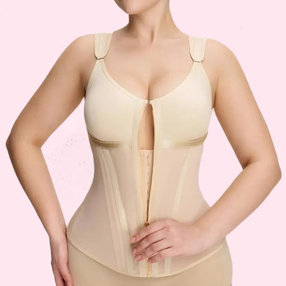 Women's Faja Waist Trainer, Seamless Shapewear Bodysuit with Double-Layer Tummy Control, 17 Steel Bones & Built-in Bra, Bodysuits Shapewear, Double Faja Waist Trainer Shapewear Belts