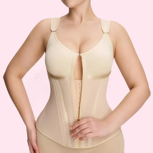 Women's Faja Waist Trainer, Seamless Shapewear Bodysuit with Double-Layer Tummy Control, 17 Steel Bones & Built-in Bra, Bodysuits Shapewear, Double Faja Waist Trainer Shapewear Belts