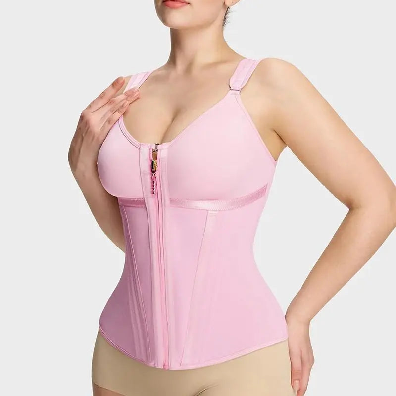 Women's Faja Waist Trainer, Seamless Shapewear Bodysuit with Double-Layer Tummy Control, 17 Steel Bones & Built-in Bra, Bodysuits Shapewear, Double Faja Waist Trainer Shapewear Belts
