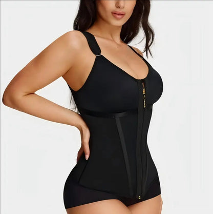 Women's Faja Waist Trainer, Seamless Shapewear Bodysuit with Double-Layer Tummy Control, 17 Steel Bones & Built-in Bra, Bodysuits Shapewear, Double Faja Waist Trainer Shapewear Belts