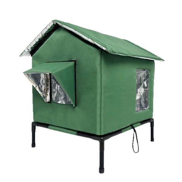 Cat Checking Weather ⏰ LIMITED TIME 50% OFF! 🐈 All-Weather Elevated Outdoor Cat House – Wat ...